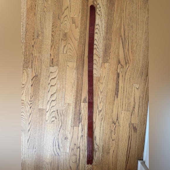 Vintage Justin Boots Mens Lizard Skin Belt Sz 38 Brown Western Cowboy No Buckle - Picture 4 of 10